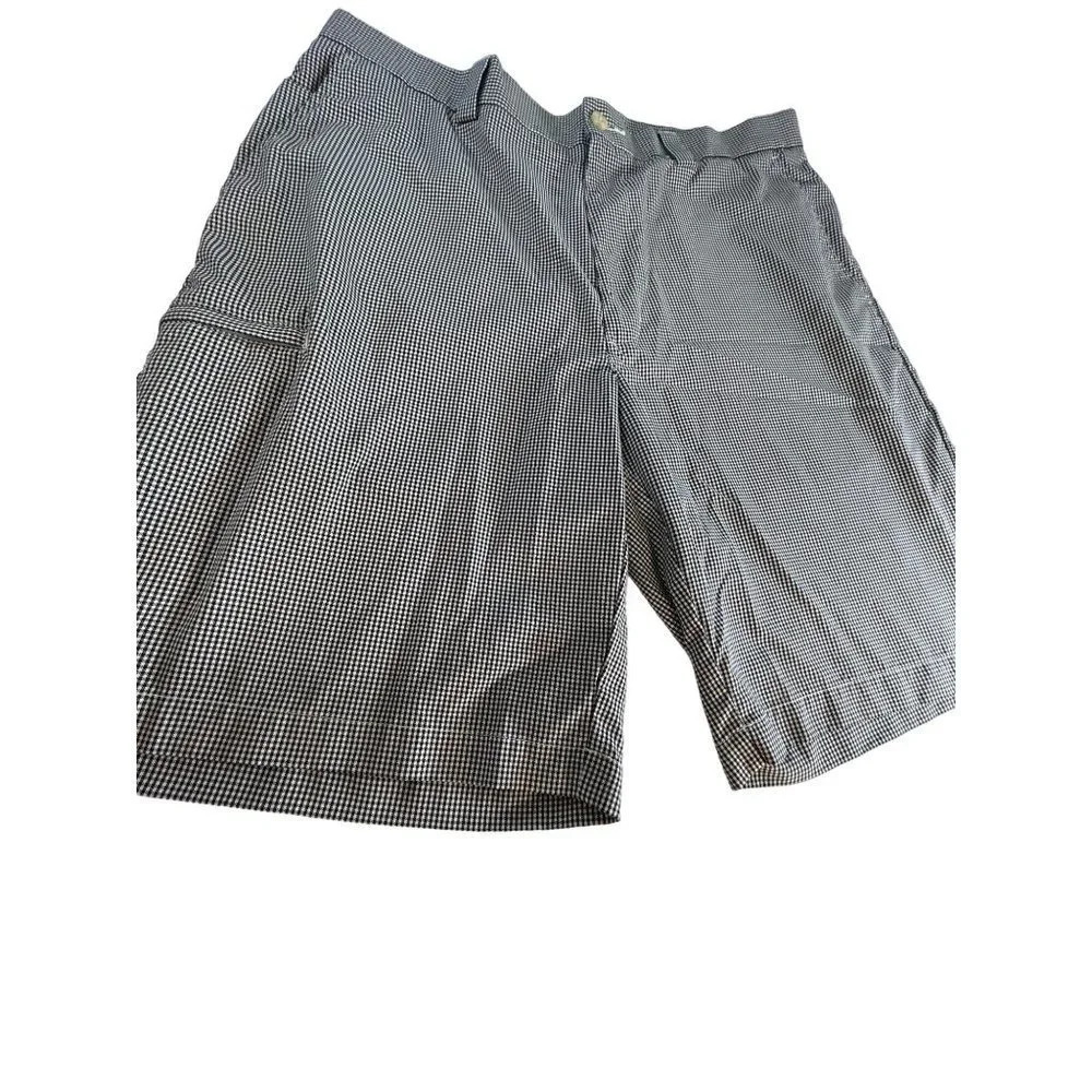 Pro Tour Cool Play Mens Golf Shorts Black/White Small Checked Size 36